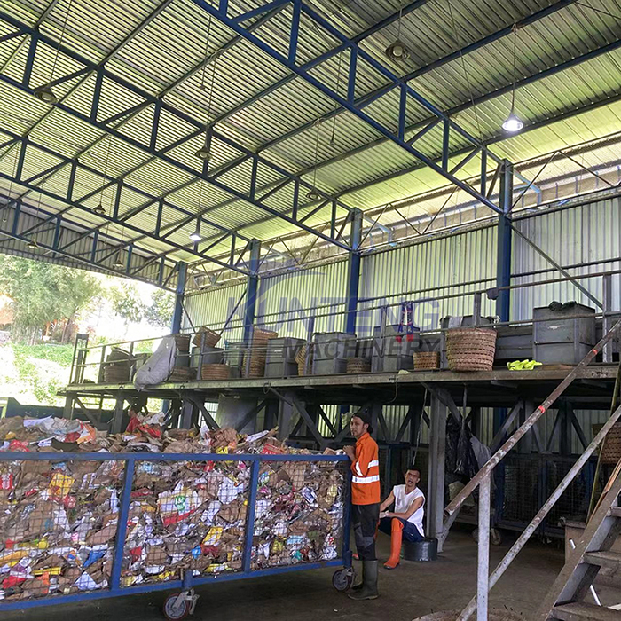 household waste sorting machine case site