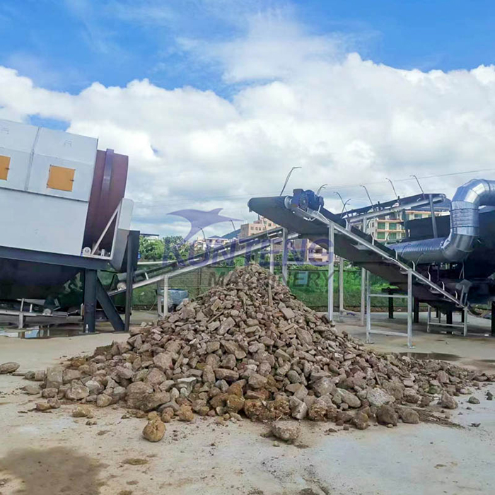 municipal solid waste sorting machine case site