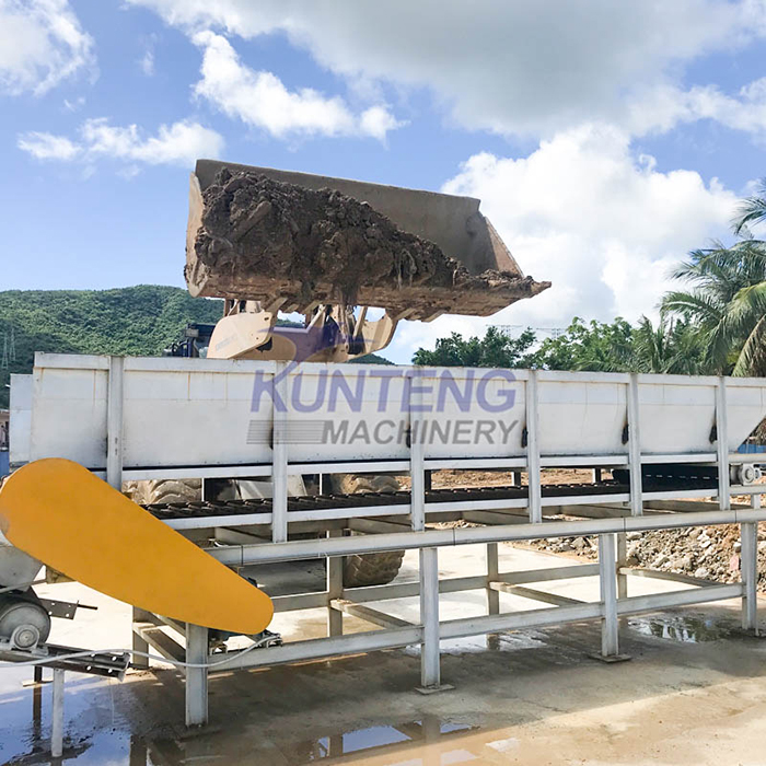 Sorting site of stale garbage separator machine