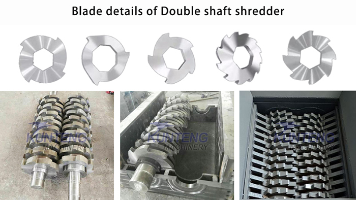 Blade details of plastic waste shredder production line